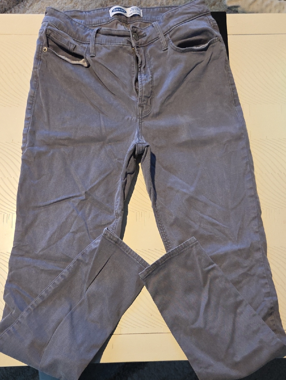 Old Navy Rockstar Super Skinny High-Rise Gray Pants Sz8